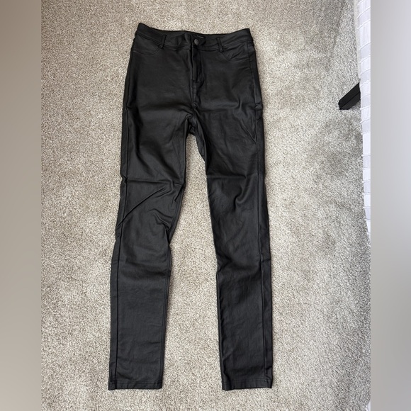 Chocolate Pants - Black Faux Leather Pants